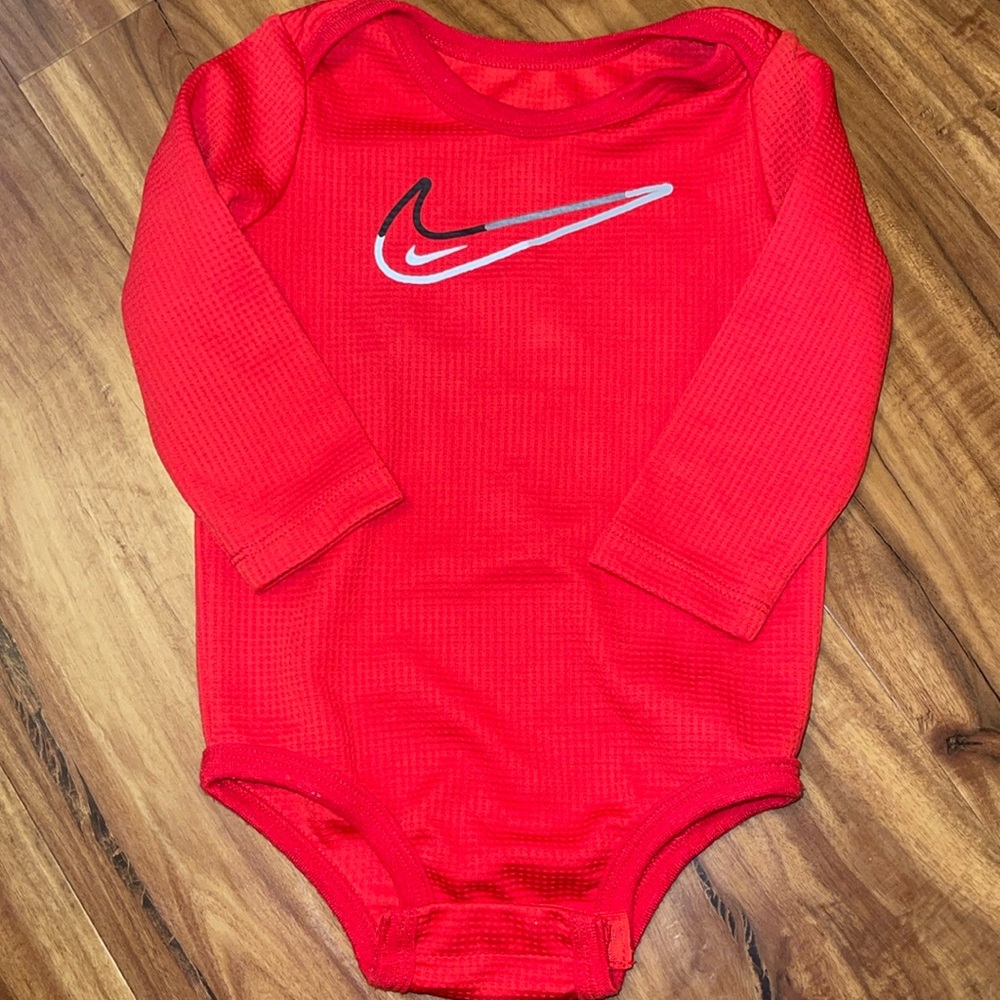 12M red Nike onesie